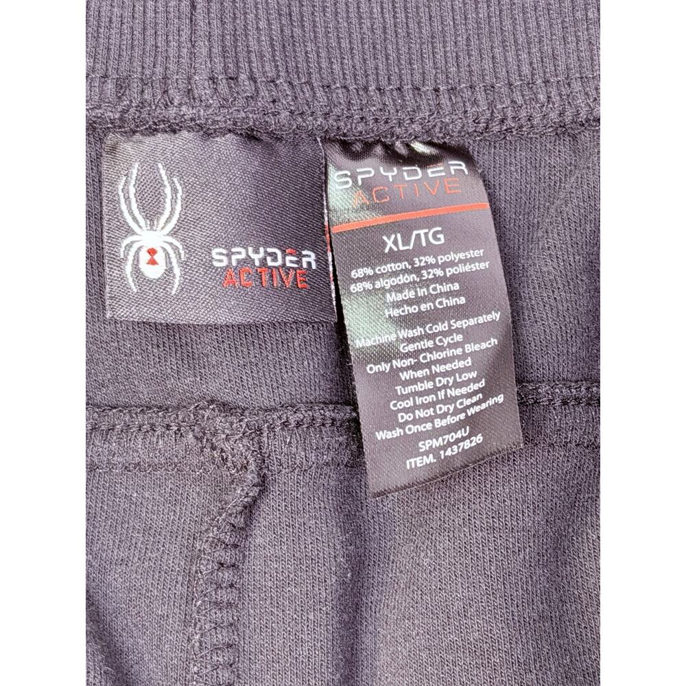 SPYDER Active Black XL Drawstring Sweatpants w/ Zip Pockets 30" Inseam - Picture 6 of 6